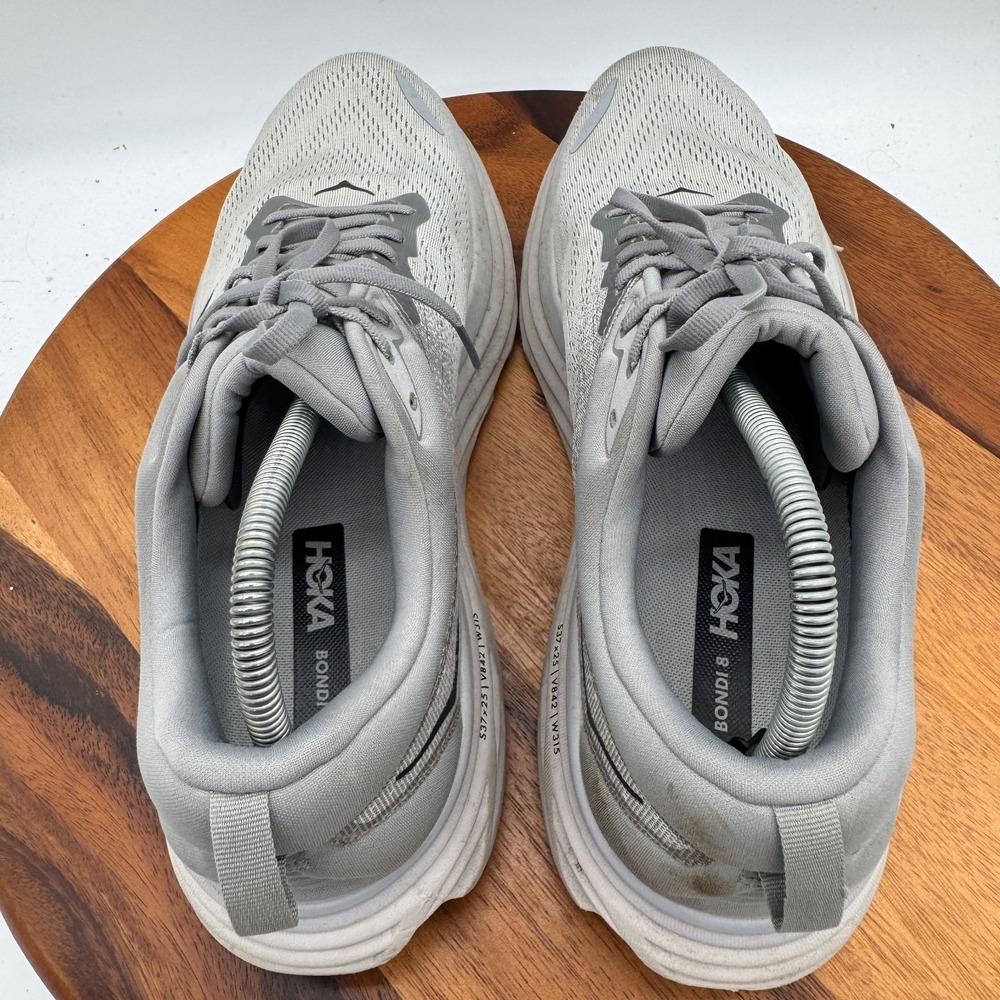 Hoka One One Bondi 8 Sharkskin Men Size 13D Lace Up 1123202 SHMS Running Walking - Picture 6 of 10
